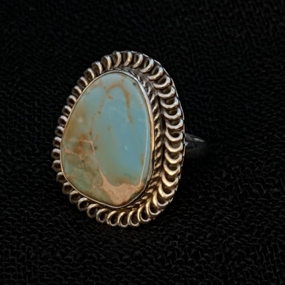 Sea Sediment Blue Green Stone Sterling Silver 925 Ring NEW Sz 6 J651 - Picture 4 of 10